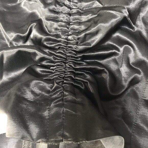 Vintage Y2K Bebe Skirt Womens 10 Metallic Ruched Rave Club Disco McBling Party - Picture 7 of 16